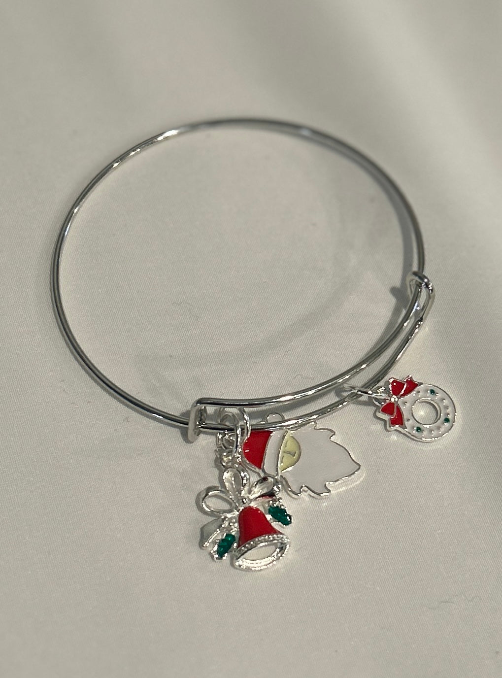 Stackable Charm Bangle Bracelets-Christmas