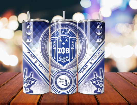 Zeta Phi Beta Sorority Tumbler