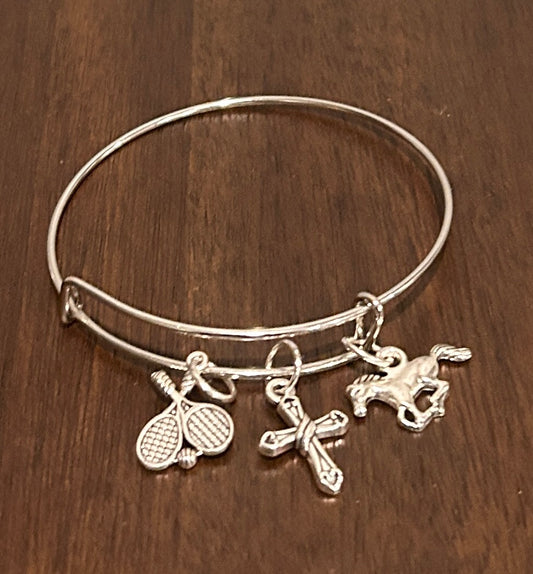 Stackable Charm Bangle Bracelets