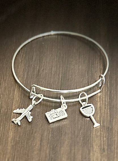 Stackable Charm Bangle Bracelets