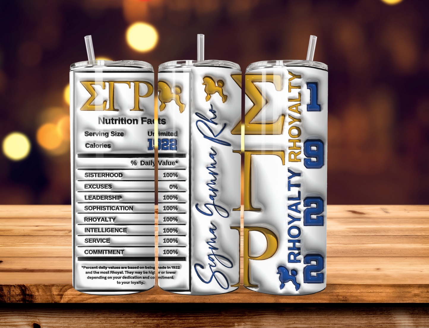 Sigma Gamma Rho Sorority Tumbler