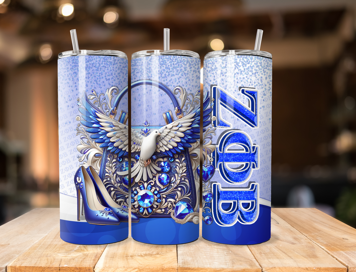 Zeta Phi Beta Sorority Tumbler