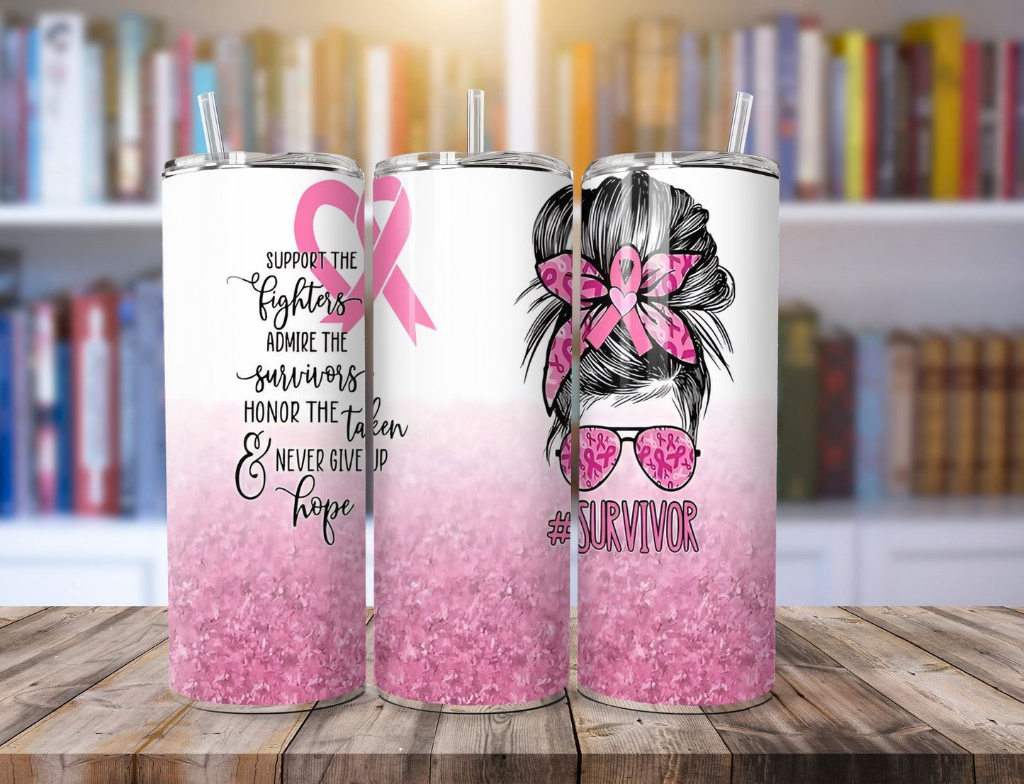 Breast Cancer Awareness Stainless Steel 20 oz Tumbler