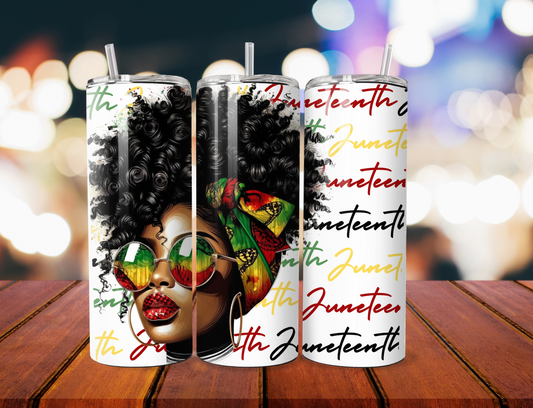 Juneteenth Stainless Steel 20 oz Tumbler