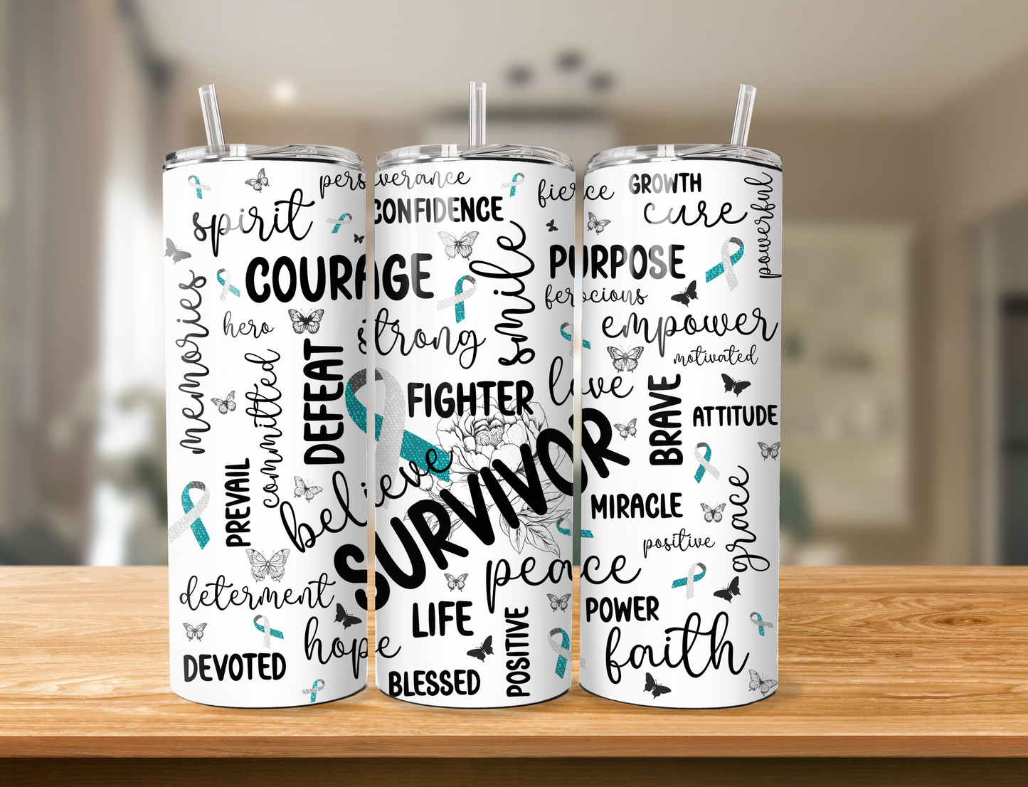 Cervical Cancer Awareness Stainless Steel 20 oz Tumbler