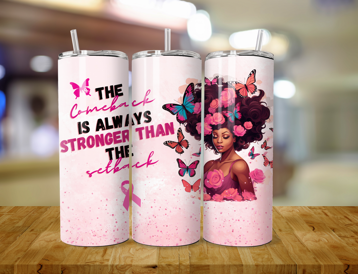 Breast Cancer Awareness Stainless Steel 20 oz Tumbler