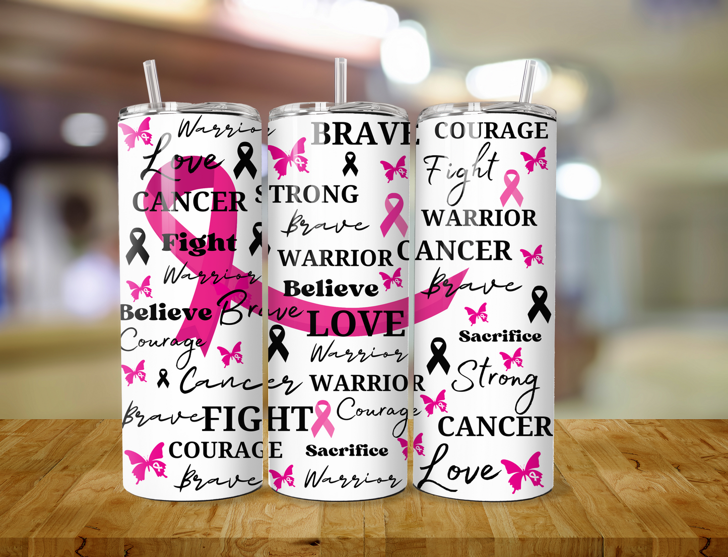 Breast Cancer Awareness Stainless Steel 20 oz Tumbler