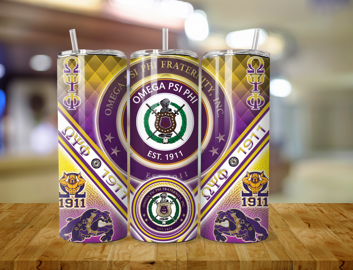 Omega Psi Phi  Fraternity Tumbler