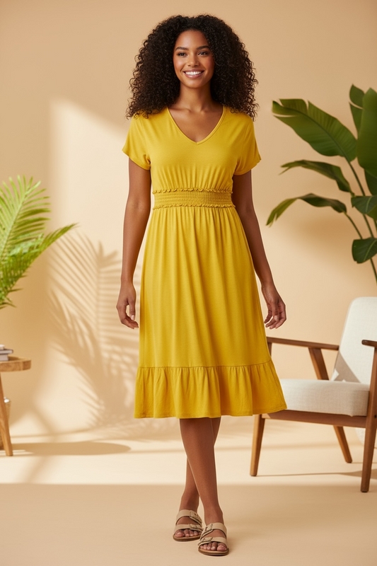 Sunshine Glow Midi Dress
